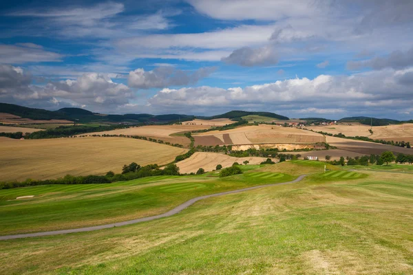 Terrain de golf en automne paysage — Photo