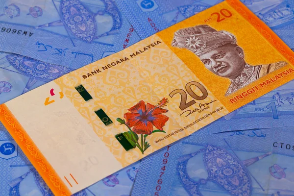 Verschiedene Ringgit-Banknoten aus Malaysia — Stockfoto