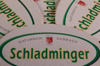 Avusturya, Schladming - 6 Haziran 2014: Beermats Schladminger b