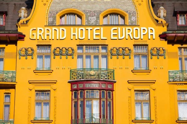 プラハ グランド ホテル エウロパ — ストック写真