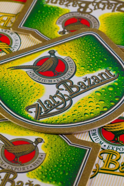 Beermats from Golden Pheasant beer — Stock Photo, Image