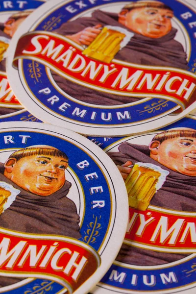 Beermats from Thirsty Monk beer. — Stock Photo, Image