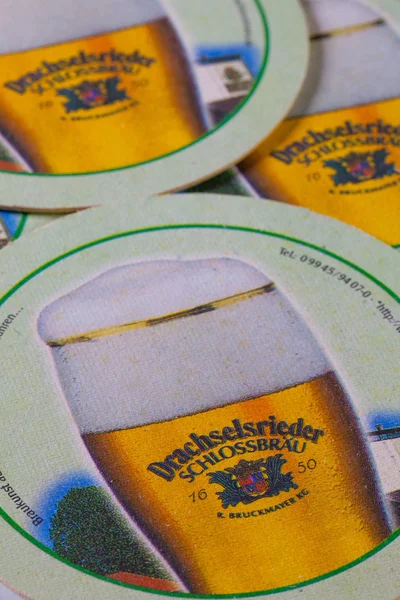 Beermats från Drachselsrieder öl — Stockfoto