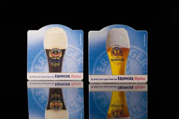 Beermats od piwa Erdinger. — Zdjęcie stockowe