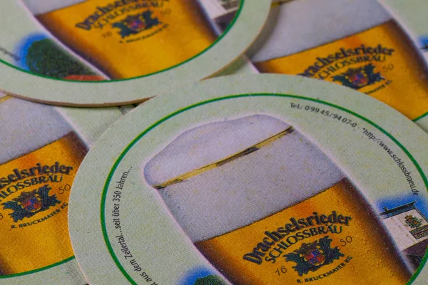 Beermats from Drachselsrieder beer — Stock Photo, Image