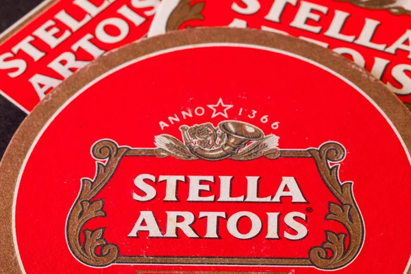 :Beermats från Stella Artois. — Stockfoto