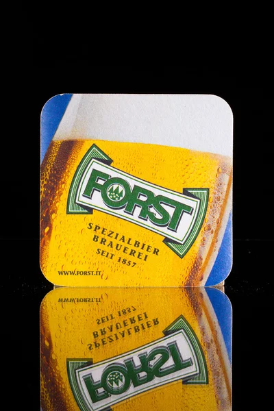 Beermats from Forst beer. — Stock Photo, Image