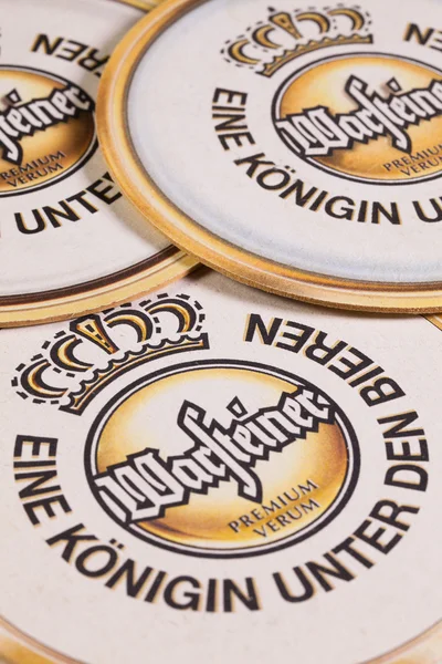 Beermats van Warsteiner bier — Stockfoto