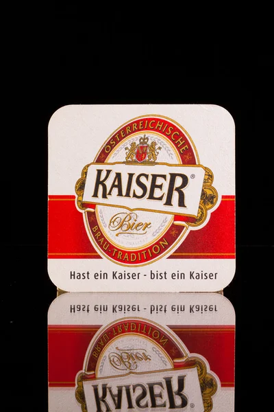 Beermat from Kaiser Beer — Stock Photo, Image