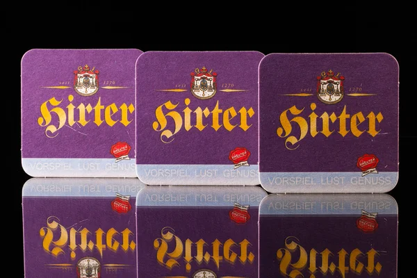 Beermats จากเบียร์ Hirter — ภาพถ่ายสต็อก