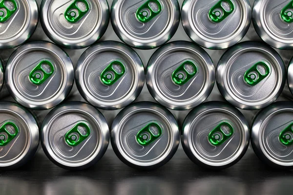 Pattern from much of drinking cans — Stock Photo, Image