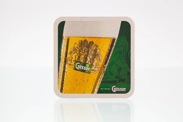 Beermat from Gosser beer. — Stock Photo, Image