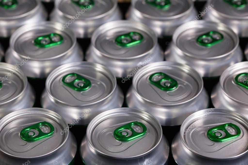 Pattern from much of drinking cans of beer