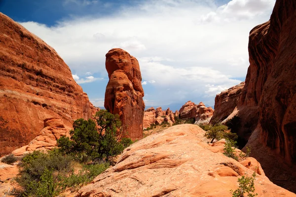 Beautiful rock formations in Arches National Park, Utah, USA