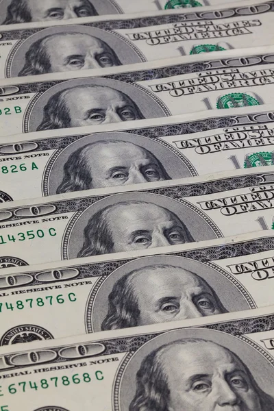 Detail of the same pattern of dollar bills — Stock Photo, Image