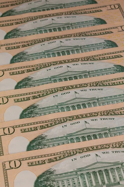 Detalhe do mesmo padrão de notas de dólar — Fotografia de Stock