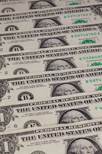 Detail of the same pattern of dollar bills — Stock Photo, Image