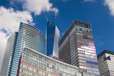 Battery Park New York'taki Manhattan Adası. 