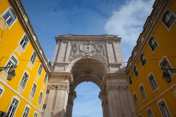L'Arco della Rua Augusta a Lisbona. Ecco le sculture fatte di — Foto Stock