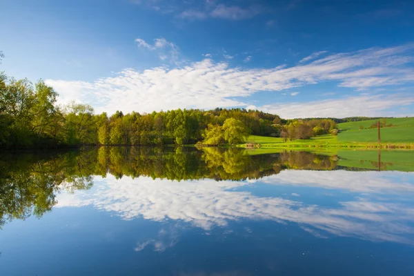 Symmetrie in der Sommerlandschaft — Stockfoto