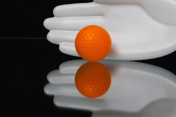Cerâmica mão e equipamentos de golfe — Fotografia de Stock