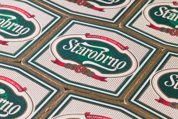 Beermats de cerveja Starobrno . — Fotografia de Stock