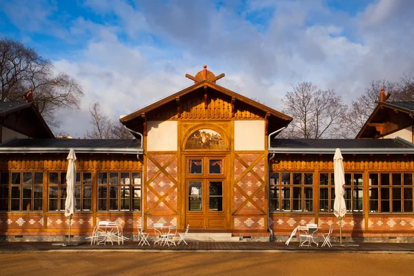 Havlíčkovy sady or Grebovka in winter. 스톡 사진