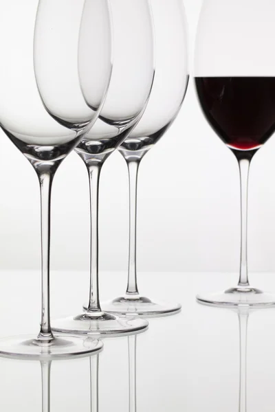 Four  glasses  of  wine — Stock Photo, Image