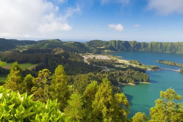 Famous caldera on Azores — Stock Photo, Image