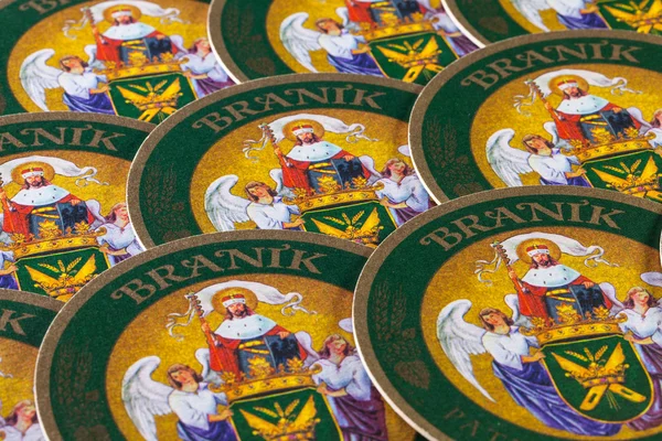 Beermats from Branik beer — Stock Photo, Image