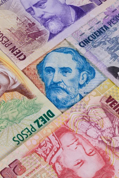 Різних банкнот з Аргентини — стокове фото
