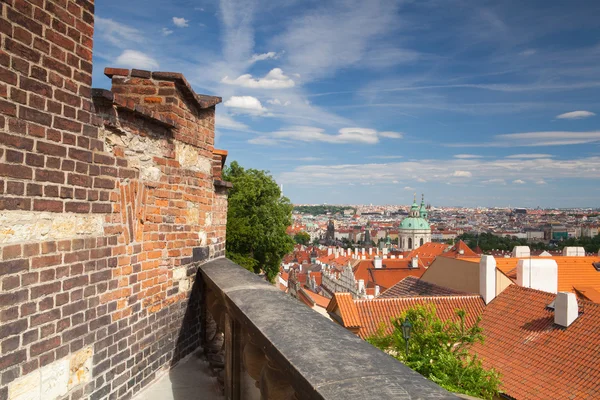 View from Garden of Paradise on Prague city. — Stock Photo, Image