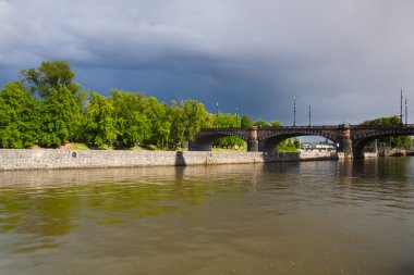 Before heavy storm - View on Strelecky island in Prague