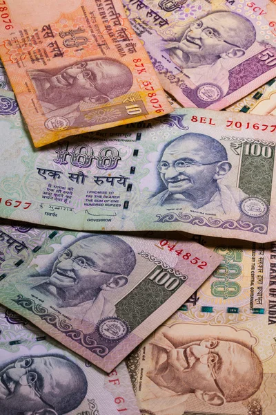 Different banknotes from India — Stock Photo, Image