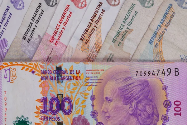 Różnych banknotów z Argentyny — Zdjęcie stockowe