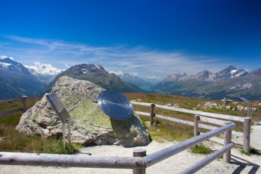 Muottas Muragl üzerinden Yukarı Engadine Panoraması 