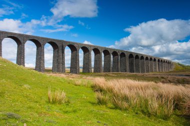 Famous Ribblehead Viaduct in Yorkshire Dales National Park clipart