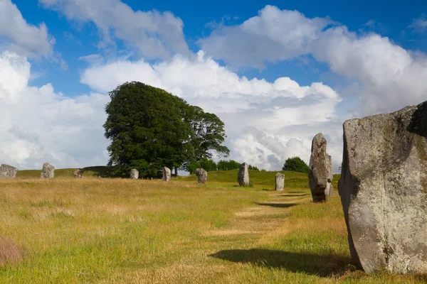 Steinkreis in avebury. Großbritannien — Stockfoto