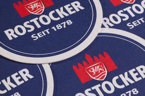 Beermats van Rostocker bier. Duitsland — Stockfoto