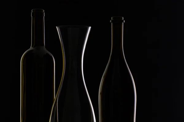 Vidro vazio e garrafas — Fotografia de Stock