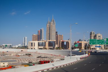Dubai şehir inşaat faaliyeti.