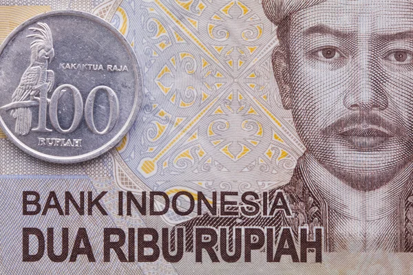 Indonesiska pengar rupiah sedlar och mynt — Stockfoto