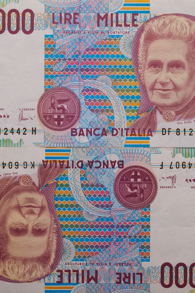 Ayrıntı İtalyan lireti para — Stok fotoğraf