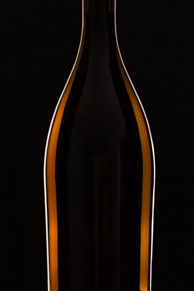 Détail de bouteille avec vin rouge — Photo