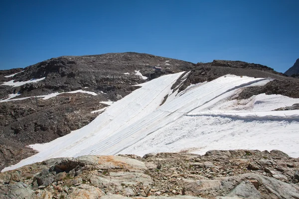 Visa från Diavolezza bergen och glaciärer — Stockfoto