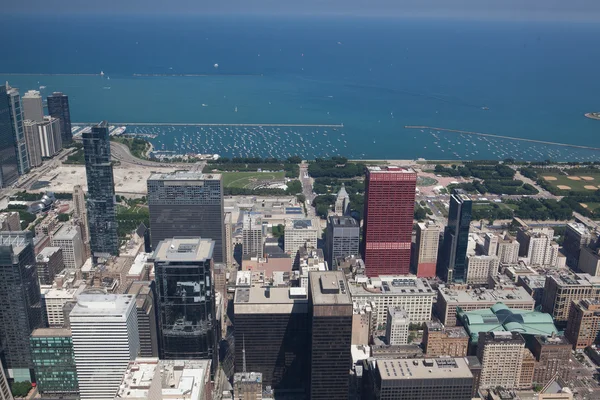 Вид на панораму Чикаго — стоковое фото