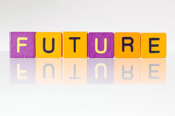 Future- une inscription de blocs pour enfants — Photo