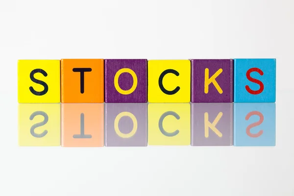 Stocks - uma inscrição de blocos de crianças — Fotografia de Stock