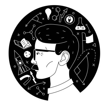 Bilimin vektör illüstrasyon simgesi.