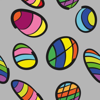 Çok renkli, elle boyanmış vektör deseni. Şeffaf bir arkaplanda komik daireler çiziyor. Duvar kağıdı, tekstil ve diğer malzemeler için uygun.